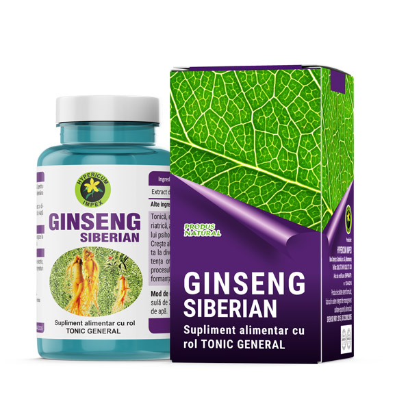 Capsule Ginseng Siberian - Vitamine si Suplimente Naturale - Produs Hypericum Impex