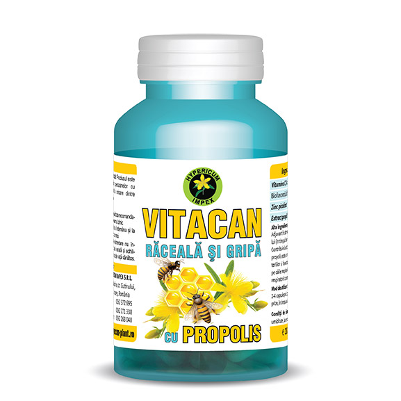 Capsule Vitacan raceala si gripa - vitamine si suplimente produs Hypericum Impex