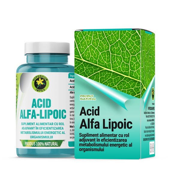 Capsule Acid Alfa Lipoc - Vitamine si Suplimente Naturale - Produs Hypericumn Impex