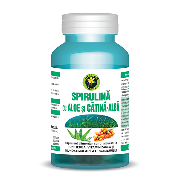 Capsule Spirulina cu Aloe si Catina Alba