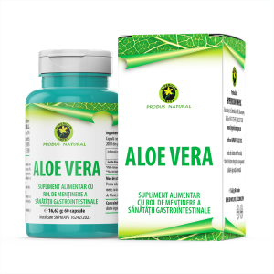 Capsule Aloe Vera Supliment alimentar cu rol de menținere a sănătății gastrointestinale