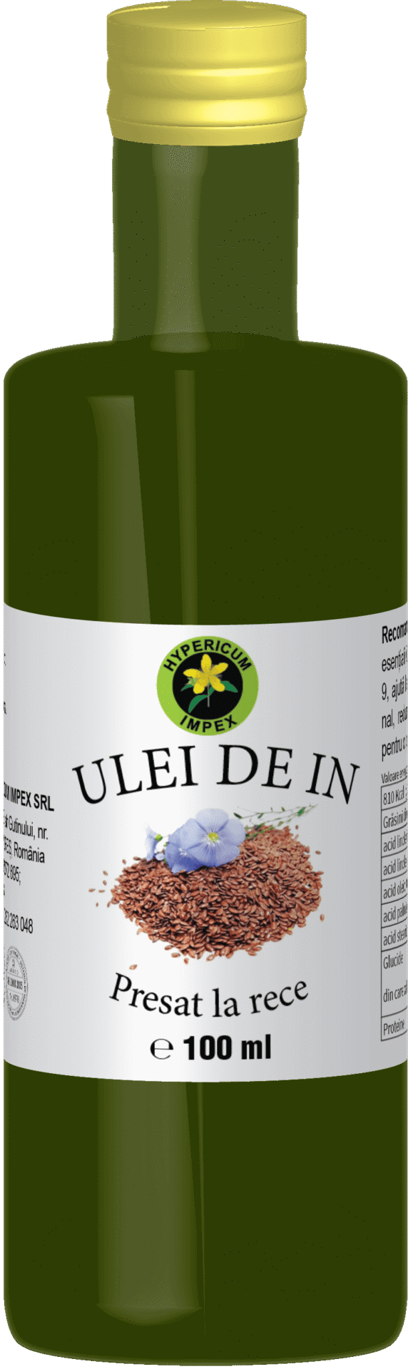 Ulei de in presat la rece 100 ml