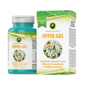 Capsule Hyper Gas Supliment alimentar cu rol adjuvant în menținerea sănătății stomacului