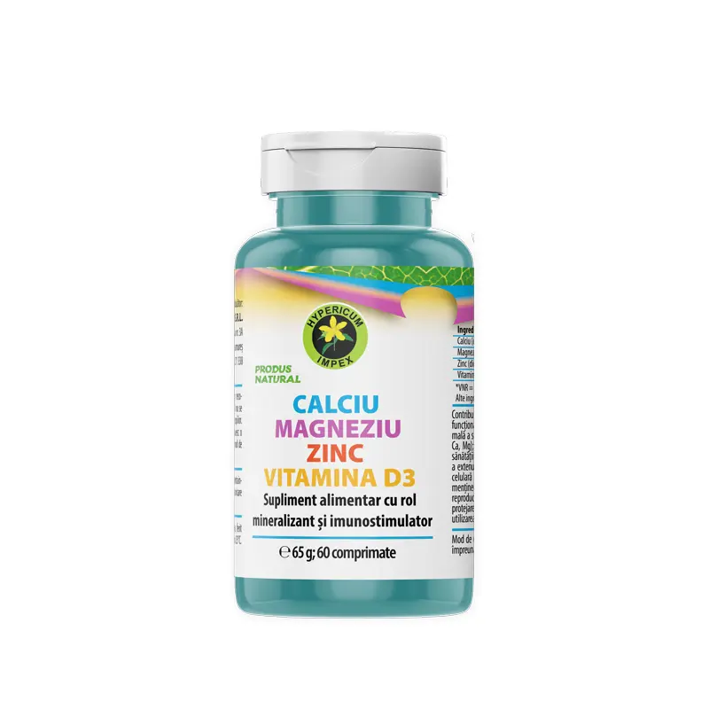 Capsule Calciu, Magneziu, Zinc, Vitamina D3