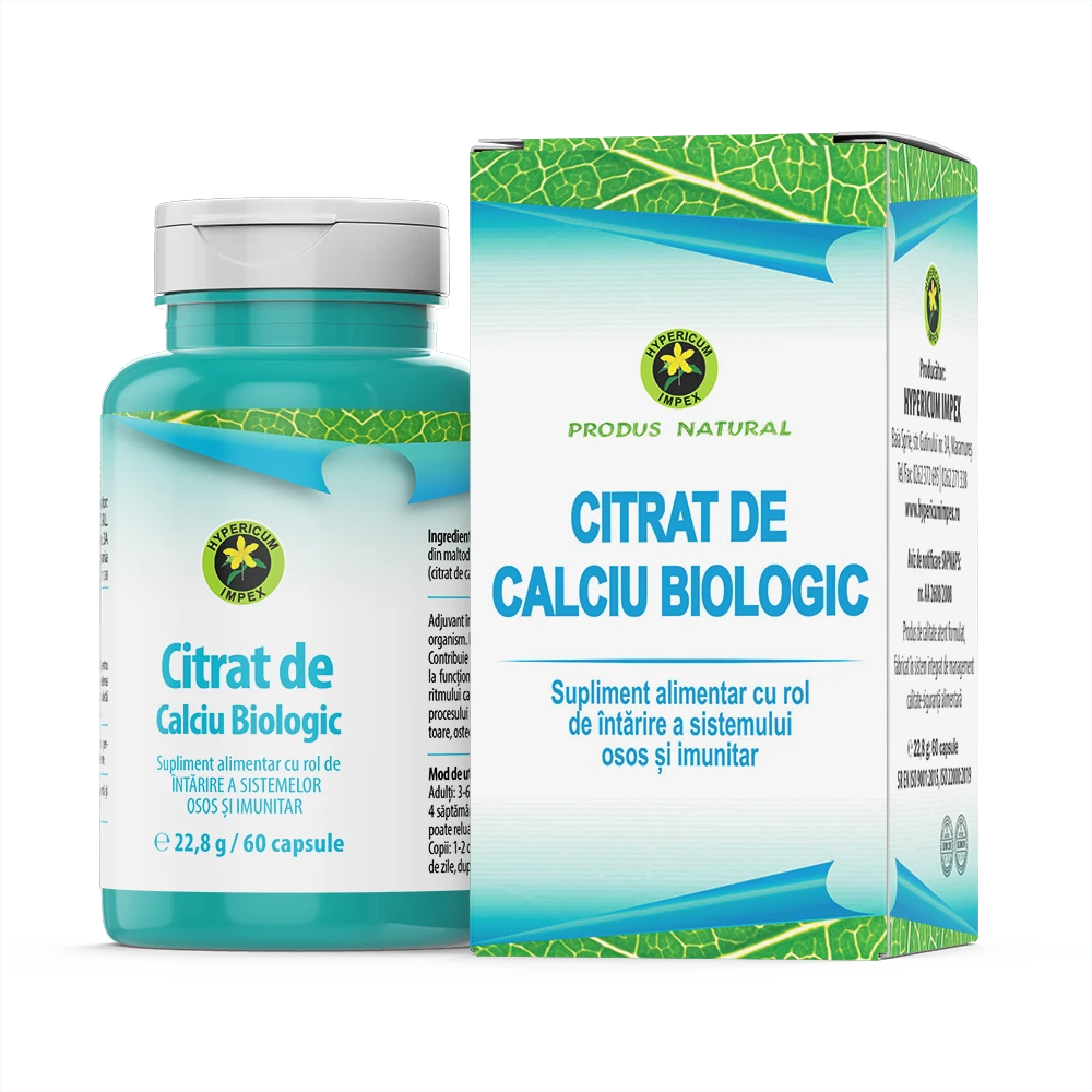 Capsule Citrat de Calciu Biologic