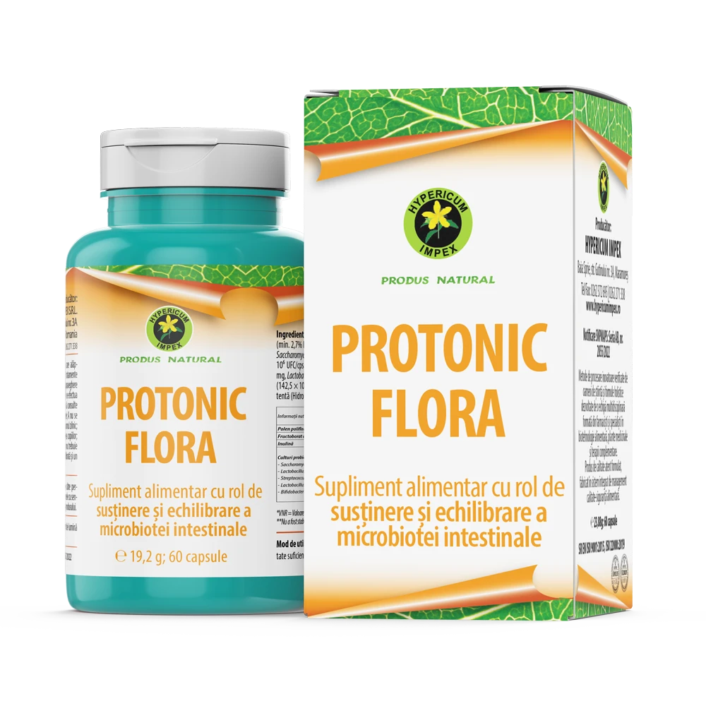 Capsule Protonic Flora – refacerea echilibrului microbiotei („florei”) intestinale și fortifierea organismului.