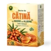 Nectar natural cu minimum 50% fructe de Cătină-albă și Miere de albine. O combinație nutritivă, cu gust dulce-acrișor și revigorant.